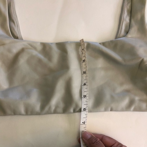 SKIMS Faux Leather Bralette Top in Shell Plus Size 2X - Picture 14 of 15